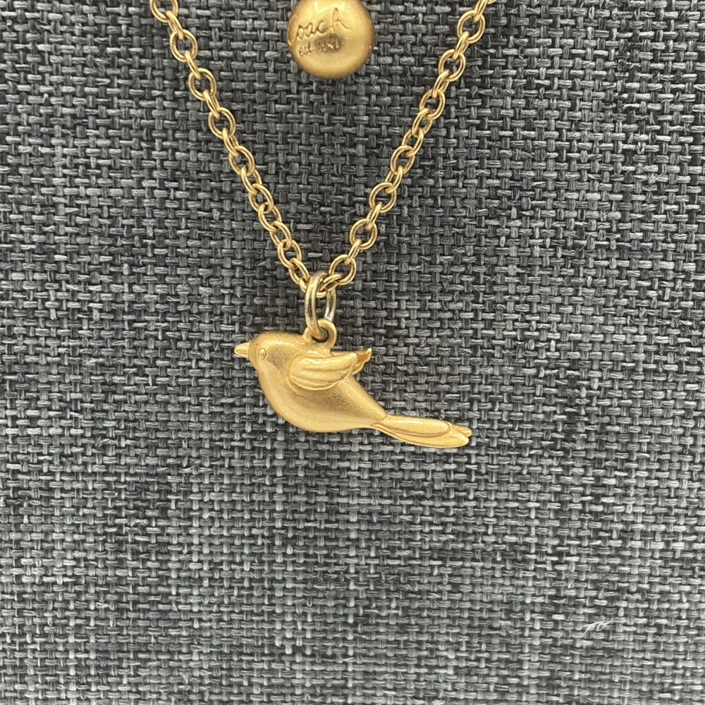 Coach Gold Tone 3 Strand Necklace - Picture 3 of 6